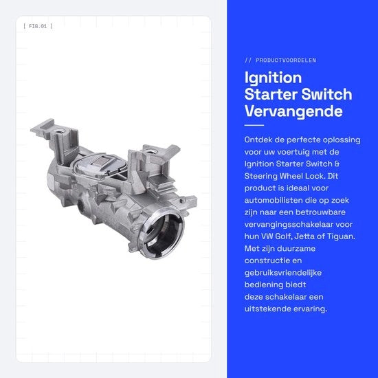 Alternatore di Avviamento - Interruttore di Accensione - Sostituzione - Alta Qualità - Adatto per VW - Facile da Usare - Per Diverse Audi e S...