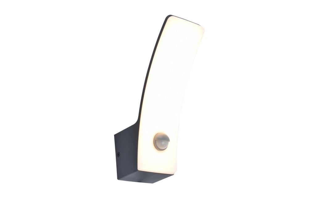 Applique esterna LED PIR KILO 11,5W grigio scuro Lutec