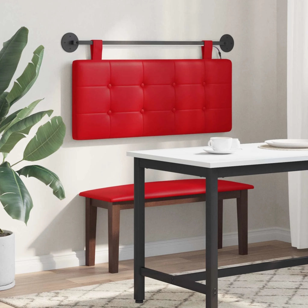 Testiera sospesa Con luce LED Rosso Similpelle 3424403