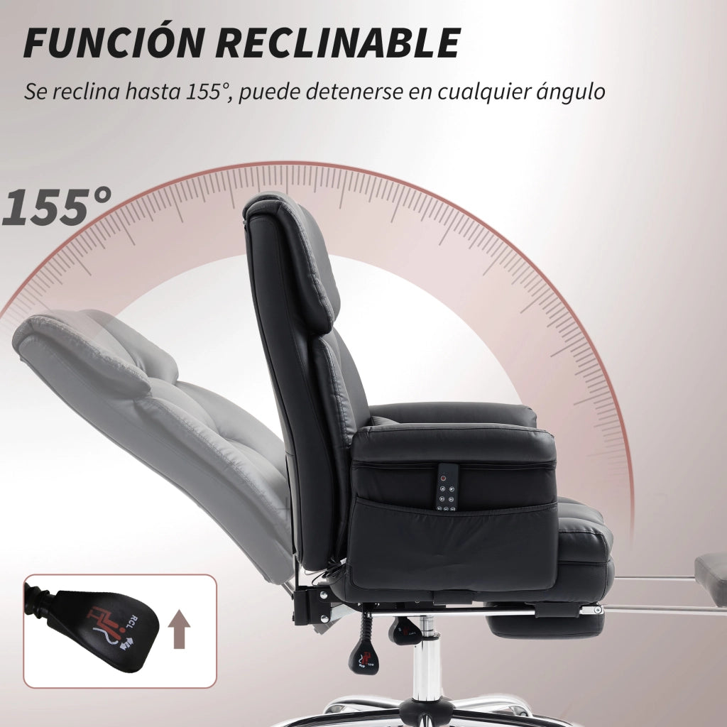 Sedia da ufficio con massaggio ¨C zephmum ¨C struttura nera