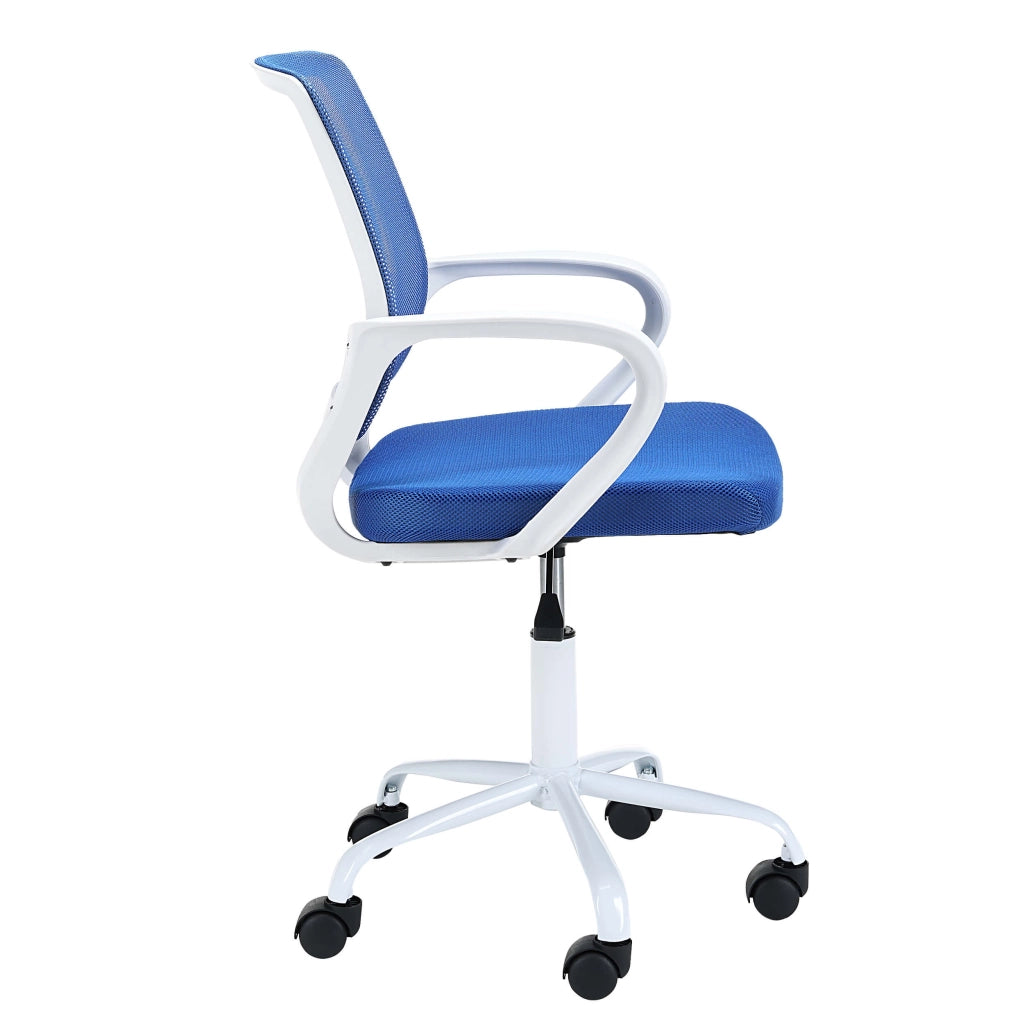 Sedia girevole per bambini AKORD FD6 in tessuto Bianco Blu