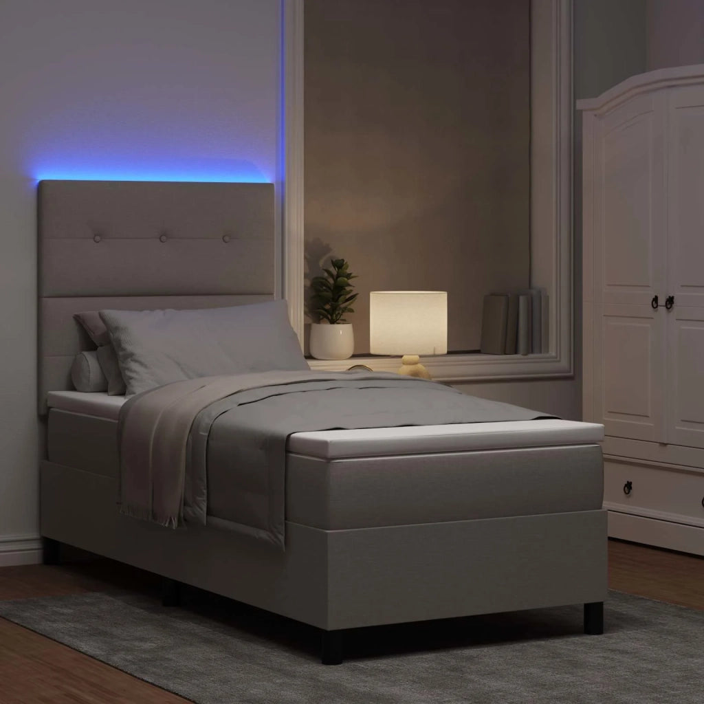 Letto a molle con materasso con led Talpa 90 x 190 cm Tessuto 3342834