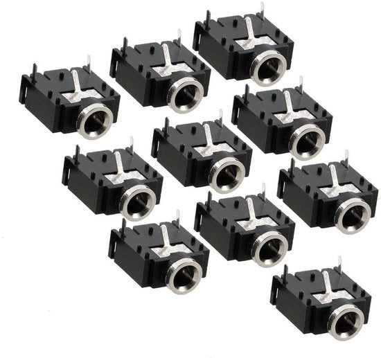 Set di 10 Terminali di Supporto per PCB per Jack Stereo Femmina 3.5mm