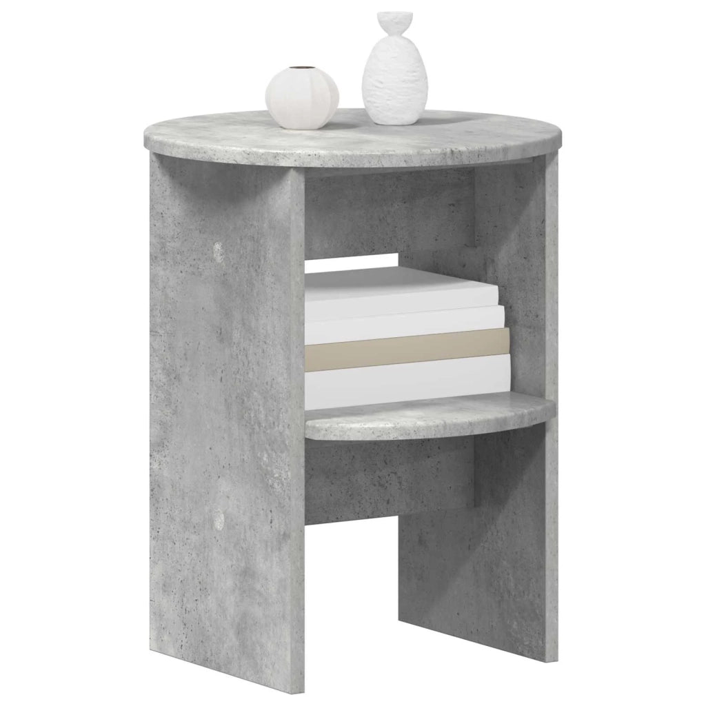 Mobile laterale 2 pcs Grigio Cemento Ø40 x 50 cm 899823