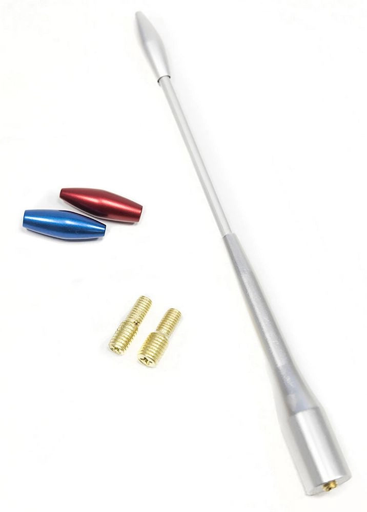 Antenna tris universale per tutte le auto in alluminio cromato