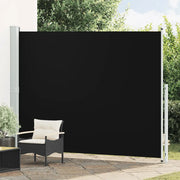 Tenda Laterale Retrattile per Patio 220x314 cm Nera 313423