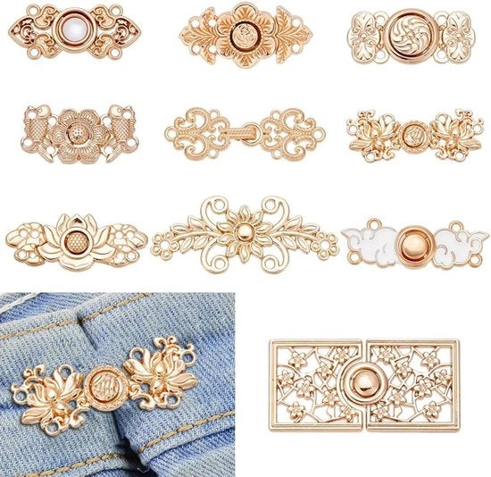 Accessori di chiusura per mantelli con clip e snap lock per vesti Hanfu e Cheongsam