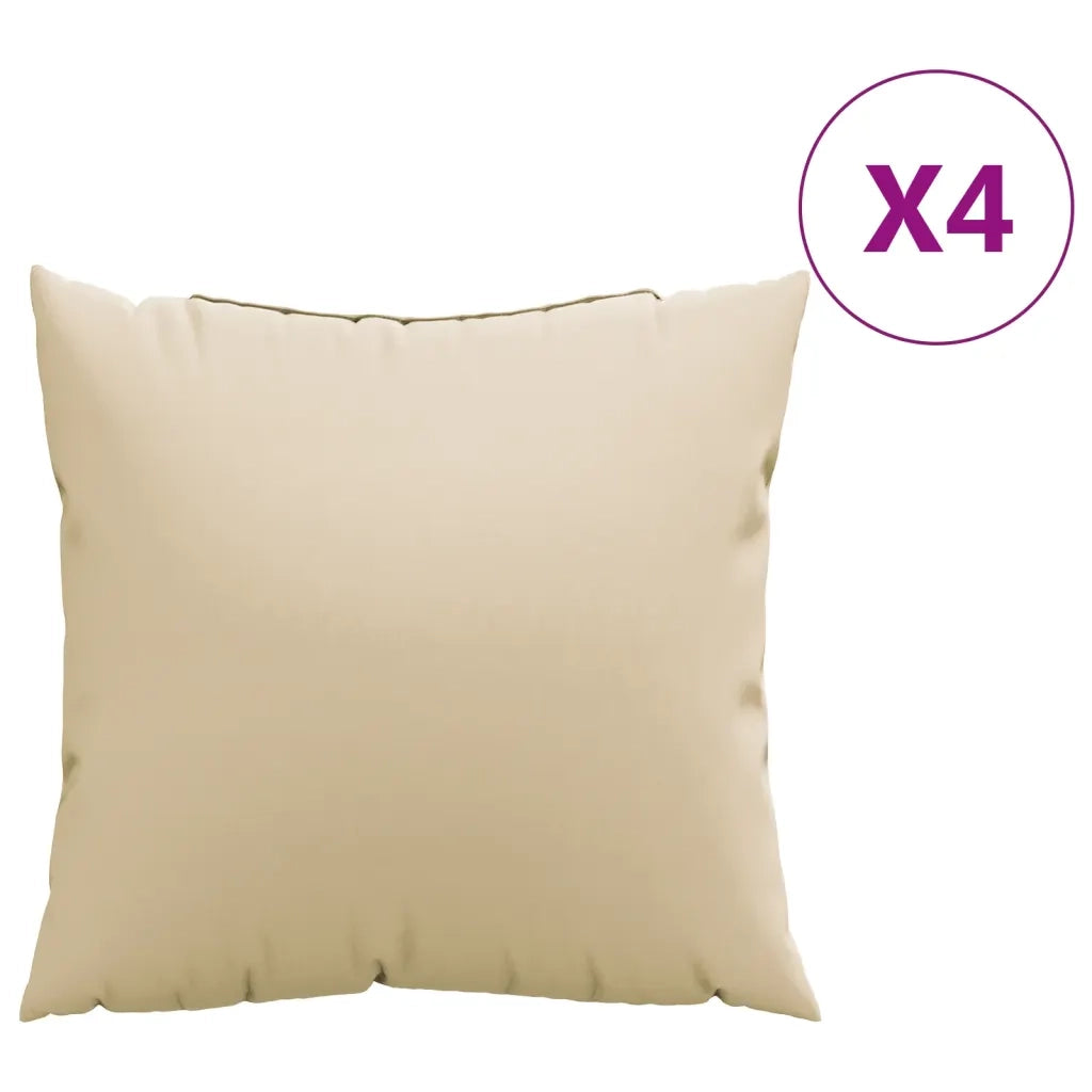 Cuscini per Divano 4 pz Beige 60x60 cm in Tessuto 360406