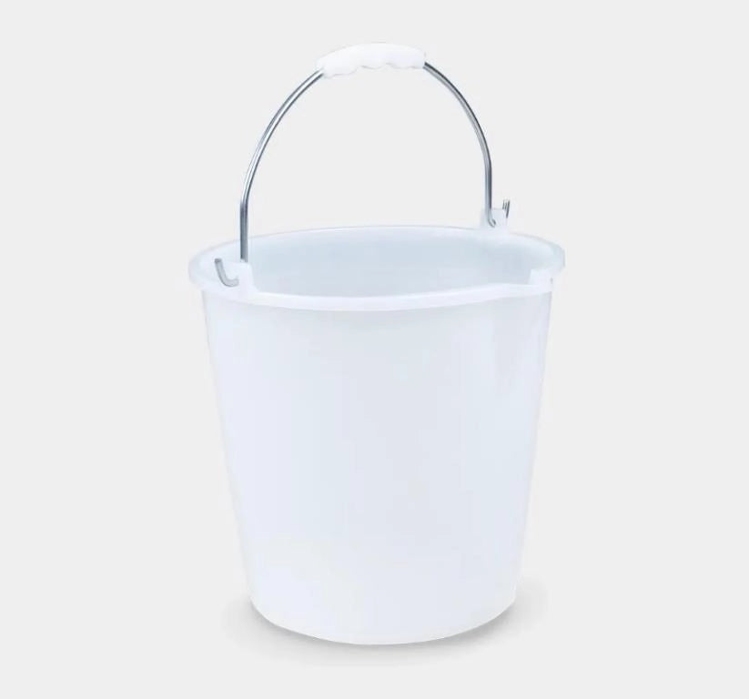 Secchio Bucato Pulizia Multiuso con Becco Bianco 10 Litri