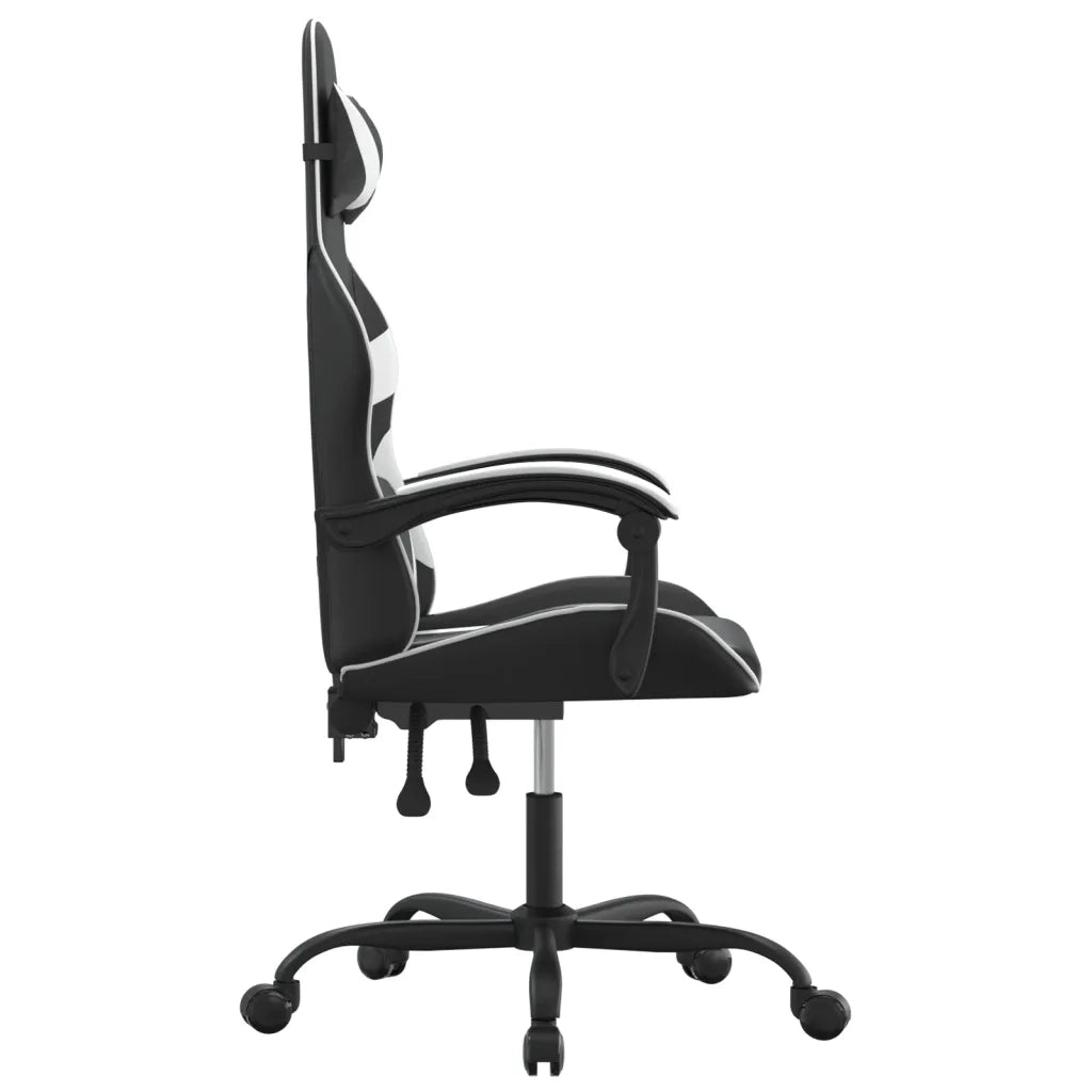 Sedia da Gaming Nero e Bianco in Similpelle 3143847