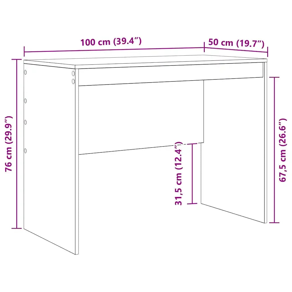 Scrivania Grigio Sonoma 100 x 50 x 76 cm 869447