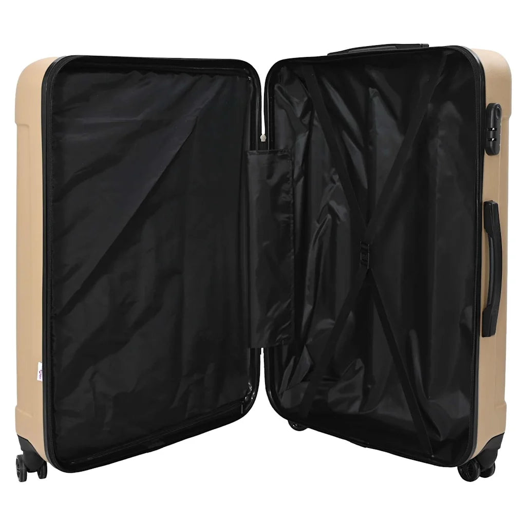 Valigia con blocco 3 pcs Champagne 50 x 31 x 78 cm Plastica ABS 42006257