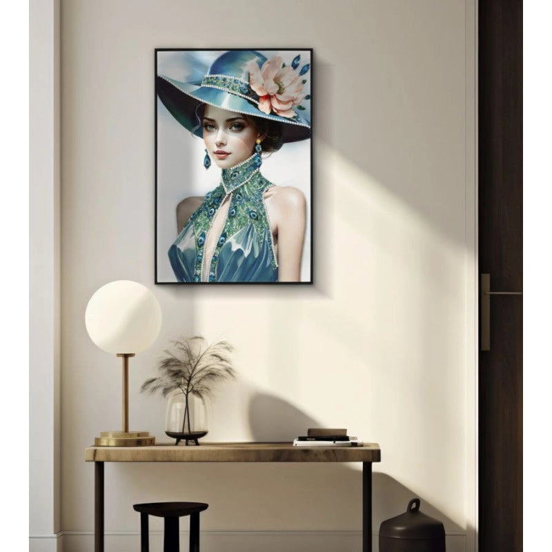 Dipinto Su Tela Laccato Pam Con Cornice -b- cm 62x4x92