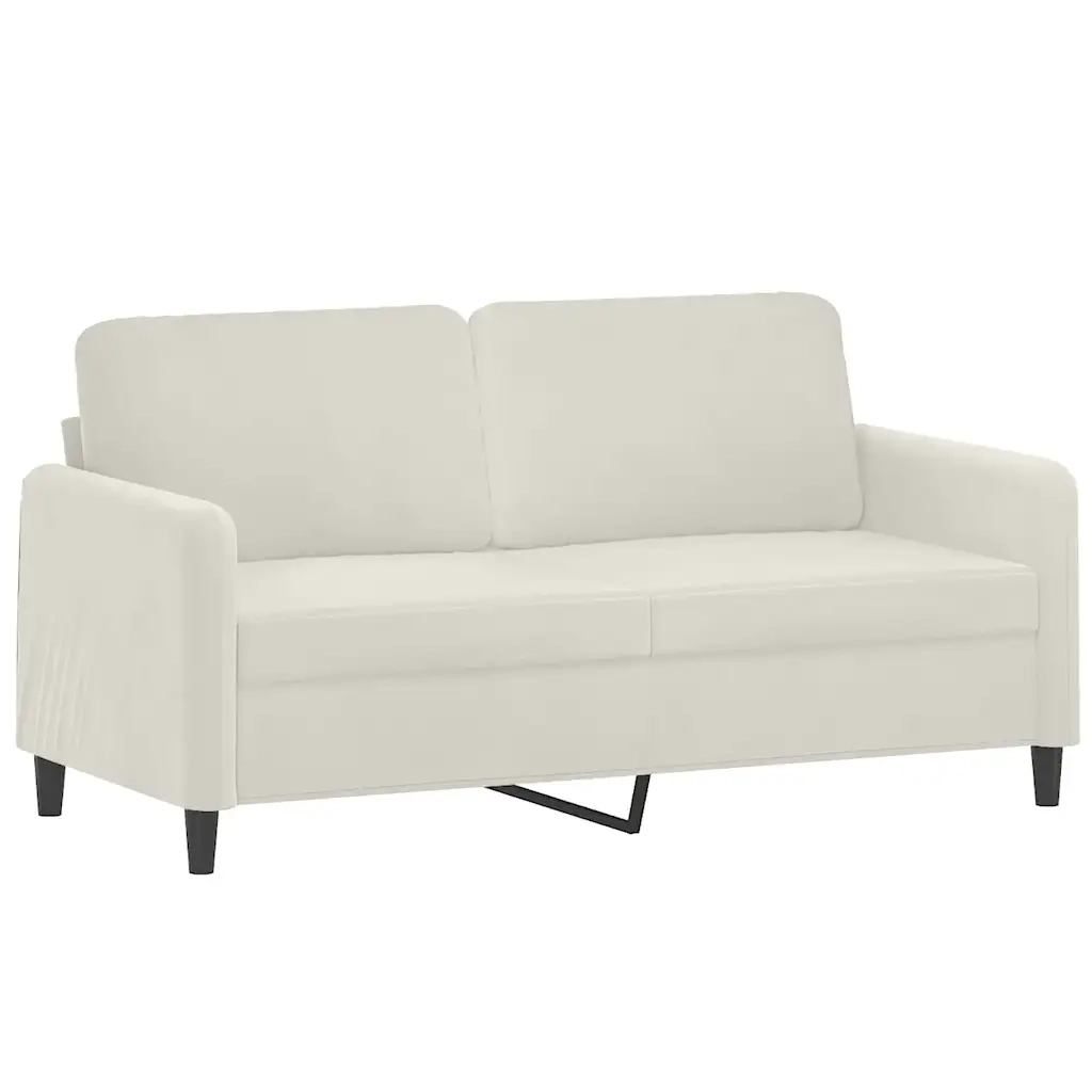 Divano a 2 Posti crema 140 cm in Velluto 359450