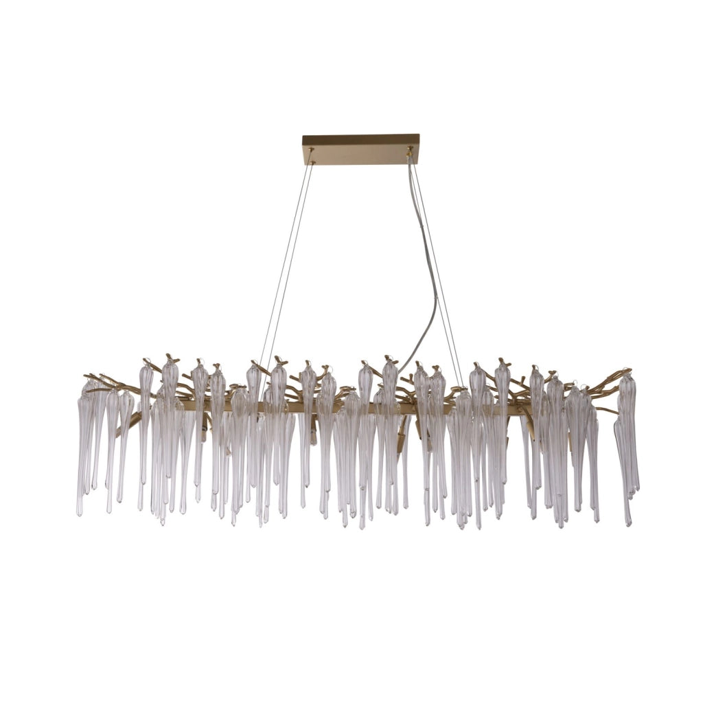 Heritage 10Lt Diner Bar Pendant, metallo dorato e vetro trasparente
