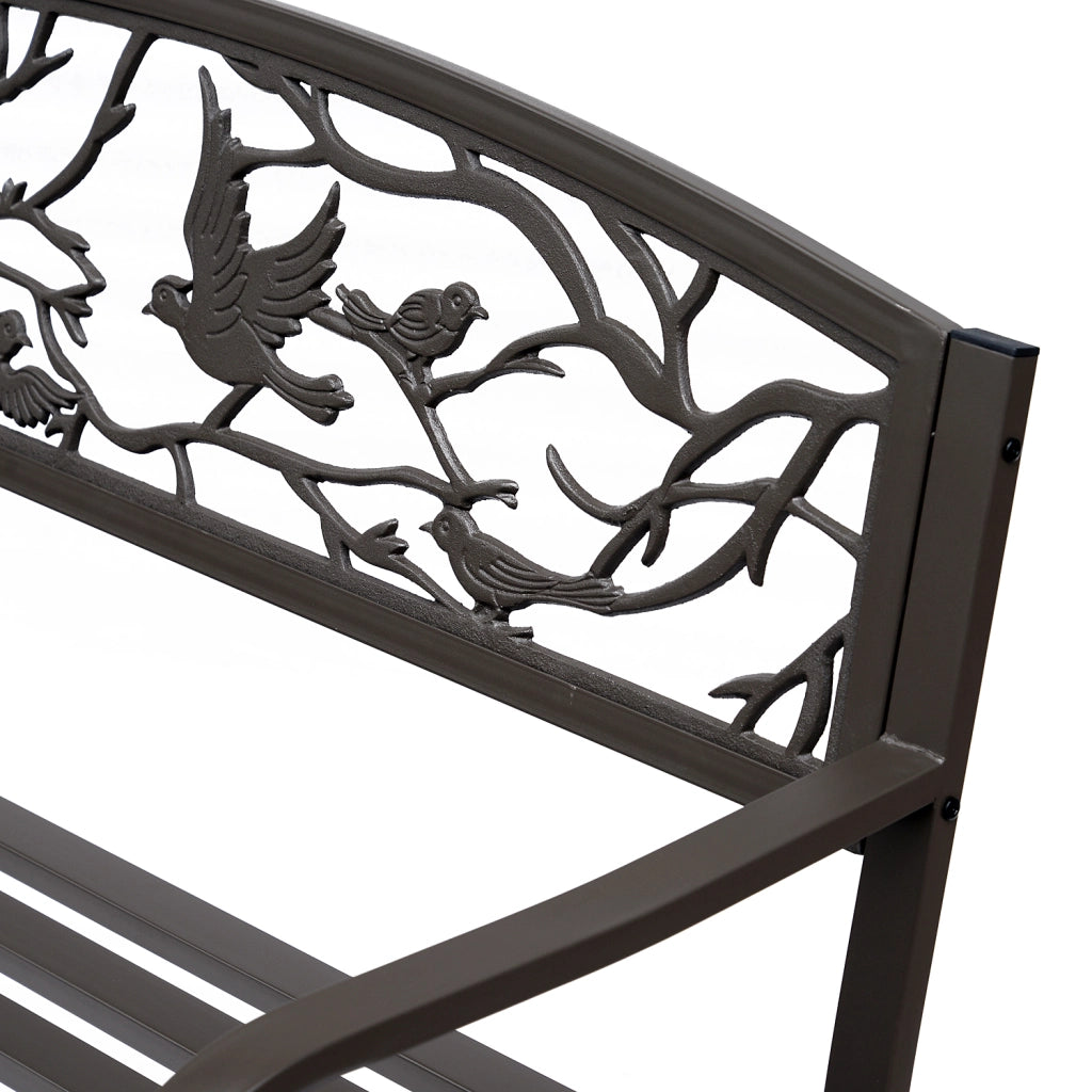 Banc de Jardin 3 Posti ¨C Minimal ¨C Marrone 127x60x85 cm