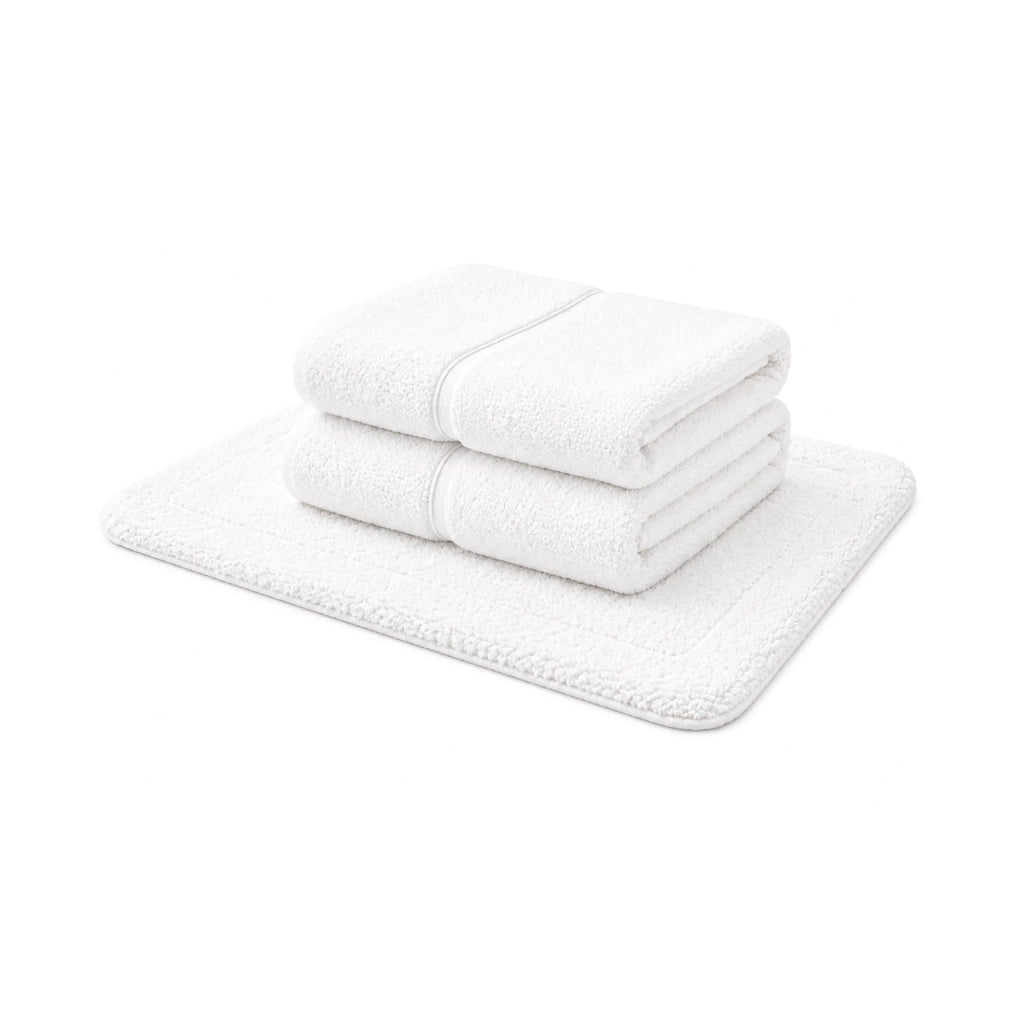 Sanenere, set di Asciugamani 100% Cotone set da 2, Bianco