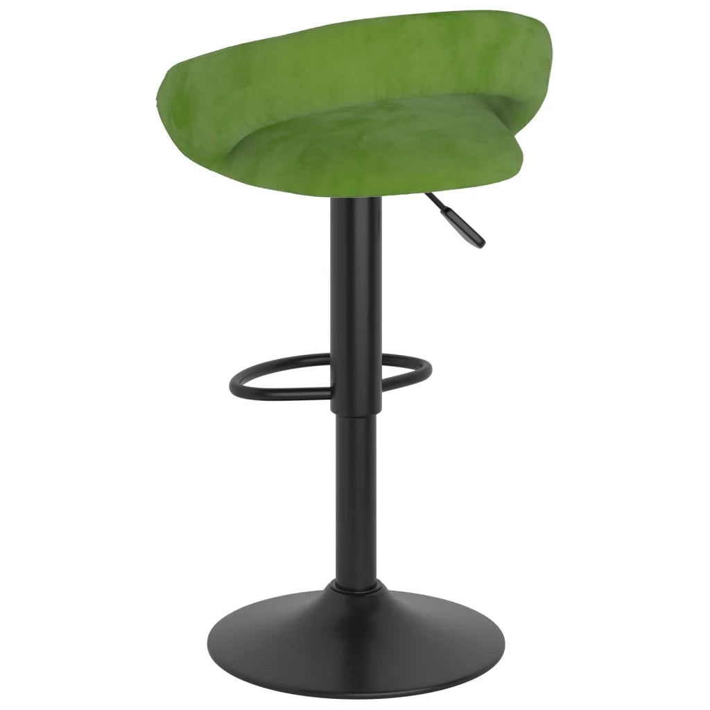 Sgabelli da Bar 2 pz Verde Chiaro in Velluto 333271