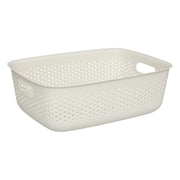 Cestino multiuso in plastica Tila crema 10 L