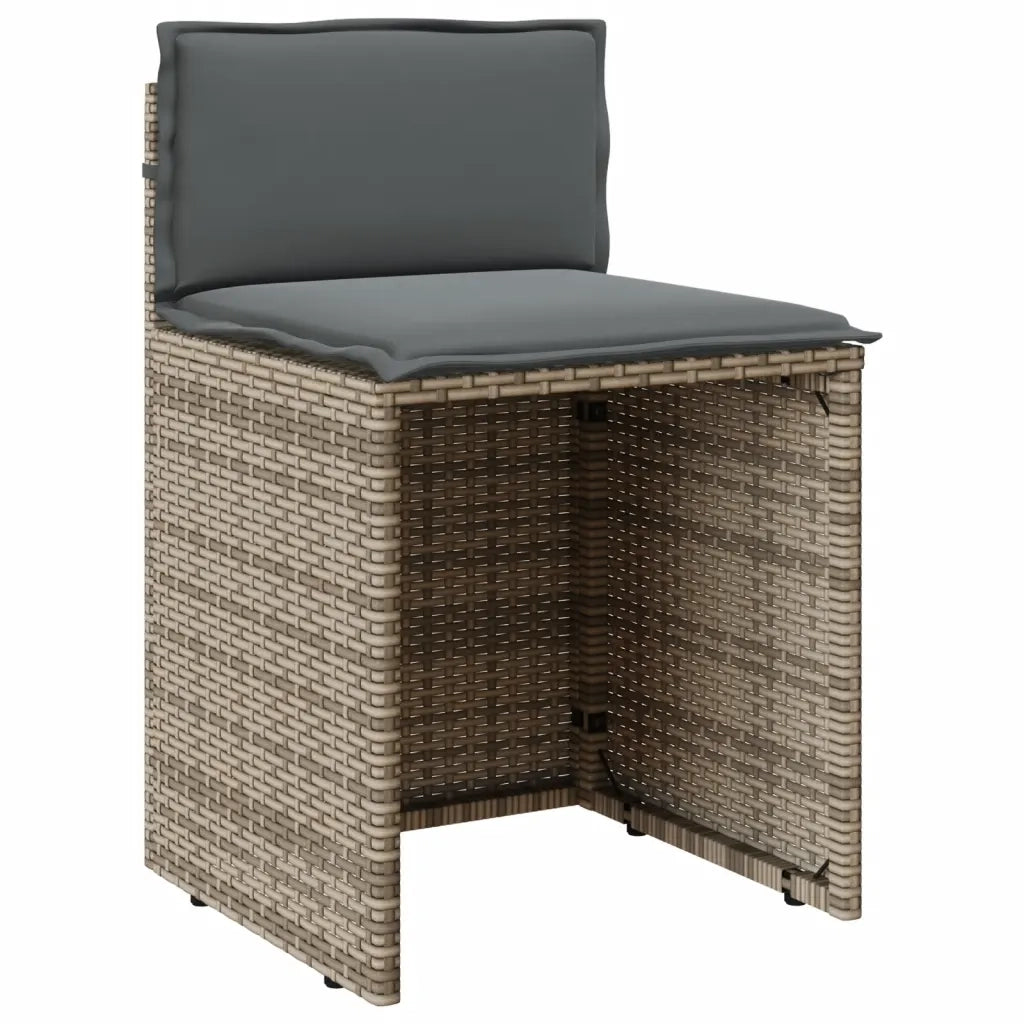 Set da Bistr¨° 3 pz | Set Salotto da Giardino con Cuscini Beige in Polyrattan