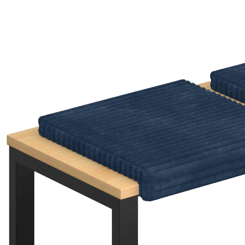 Cuscino per panchina 2 pcs Corduroy Morbido Blu navy 42043069
