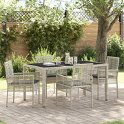 Set da Pranzo per Giardino 5 pcs Grigio chiaro polyrattan 3334897