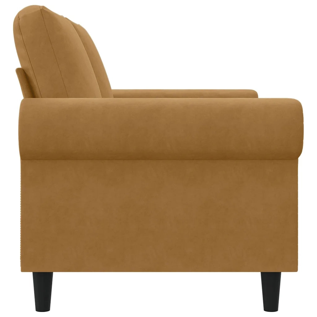 Divano a 2 Posti-Sofa 2 Posti marrone 120 cm in Velluto 749183