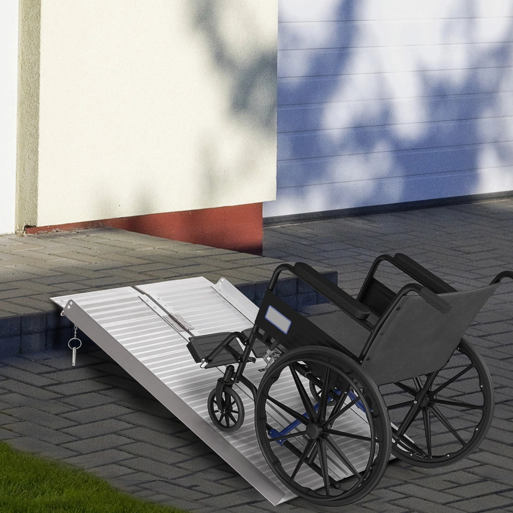 Rampa per Sedia a Rotelle Pieghevole in Alluminio ¨C zephmum ¨C 91x74 cm