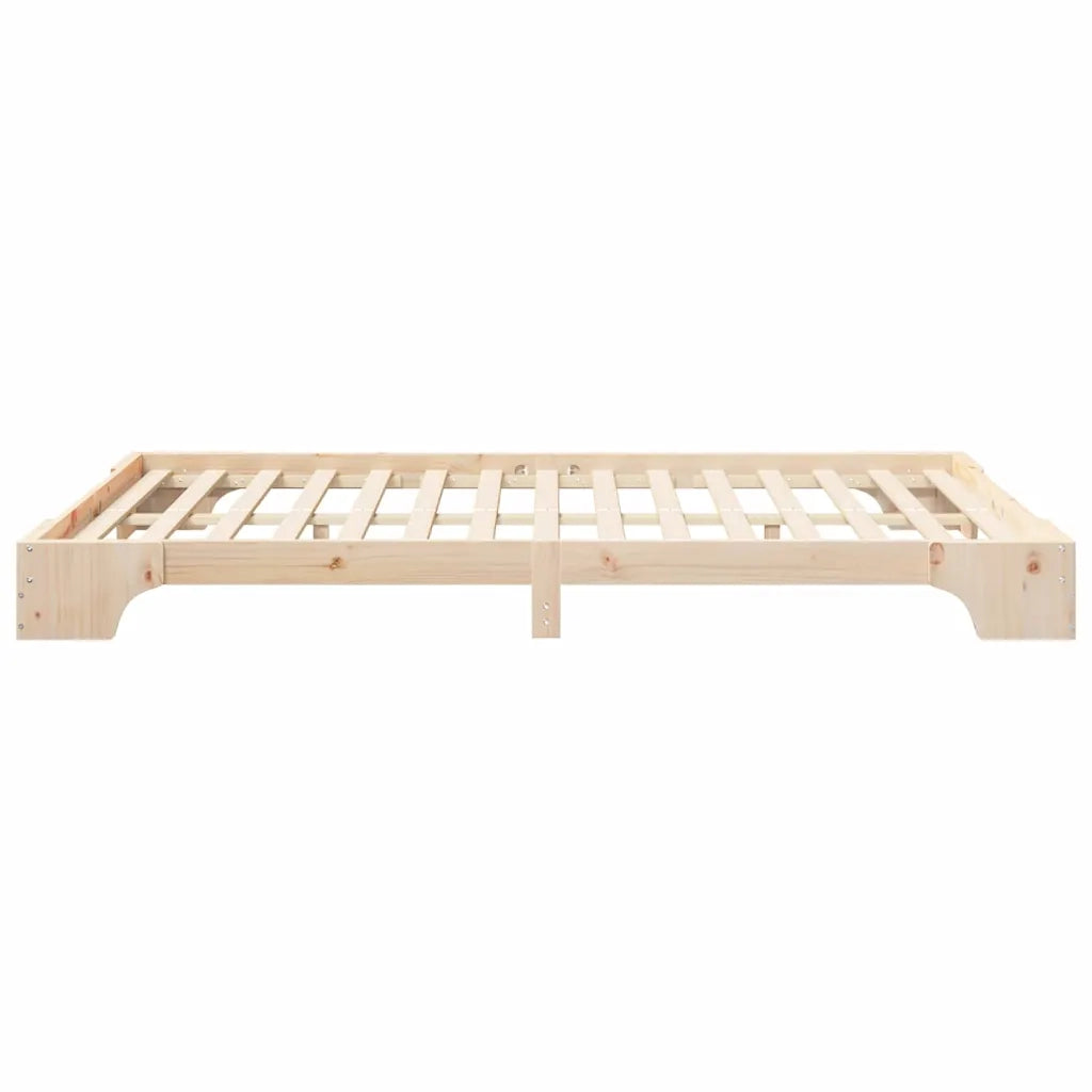 Struttura del letto-Giroletto Marrone 140 x 210 cm Pino massello 593493