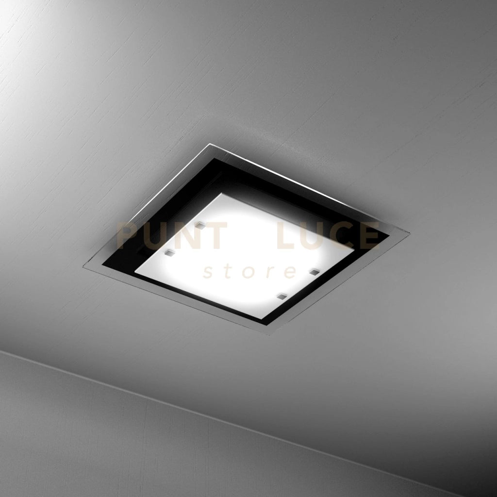 TRAY PLAFONIERA 60 CM. 4 LUCI NERA 1087-60-NE