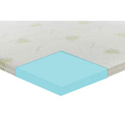 Topper correttore memory foam alto 5cm - rivestimento all’aloe vera - 120x200