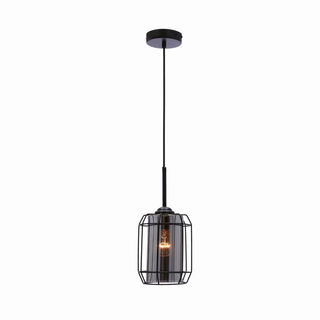 Lampada a sospensione Candellux Jonera nera E27 Ø15