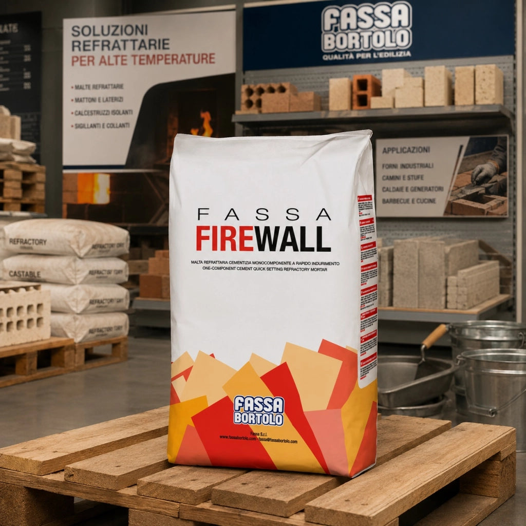 Fassa firewall malta refrattaria cementizia rapida per alte temperature 5 kg