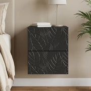Mobiletto da notte a muro Nero 34,5 x 33 x 40 cm 898807