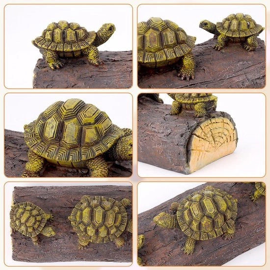 Drijvend hars kikker beeldje voor tuin decoratie en vijver - Grappig ornament voor buiten - Schildpad-design