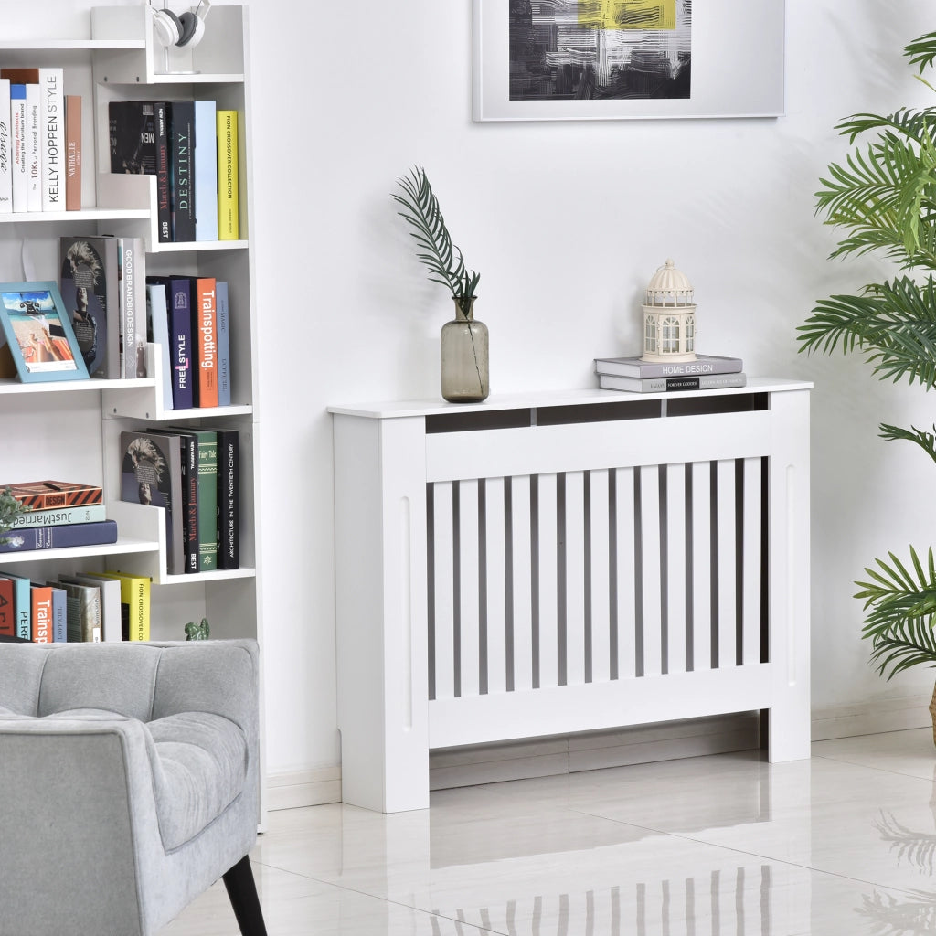 Copritermosifone in MDF ¨C Xylo ¨C Bianco, 112x19x81 cm