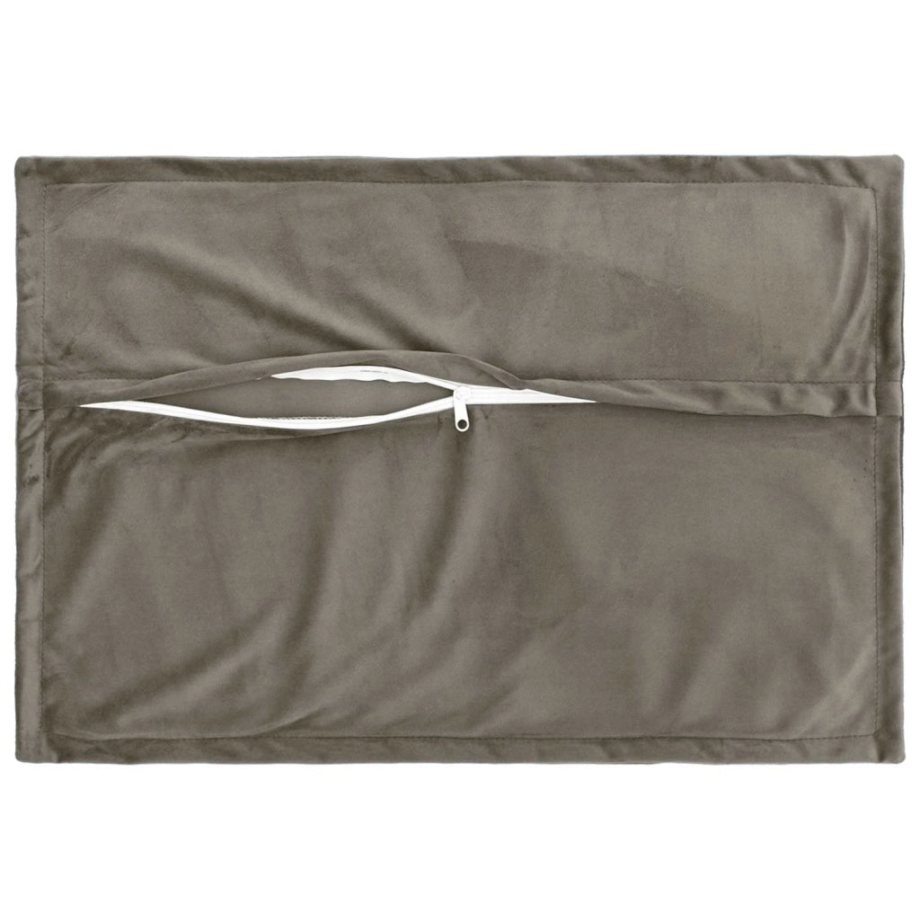 Cuscino con cuscino HOUTEN 2 pz Grigio Chiaro Velluto 935502