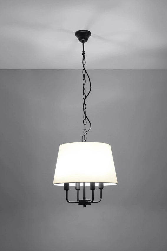 Lampada a sospensione Candellux Pasteri nera 4xE14 Ø37