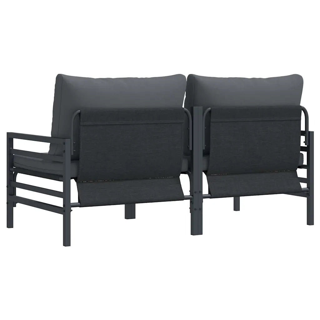 Mobili da Esterno 2 pcs Antracite 80 x 80 x 71 cm Acciaio