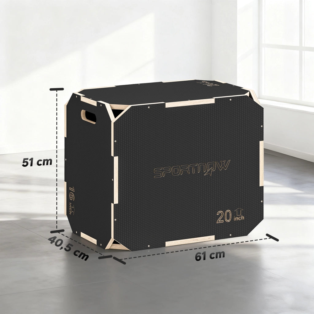 Box per allenamento 3 in 1 ¨C Minimal ¨C Legno, nero