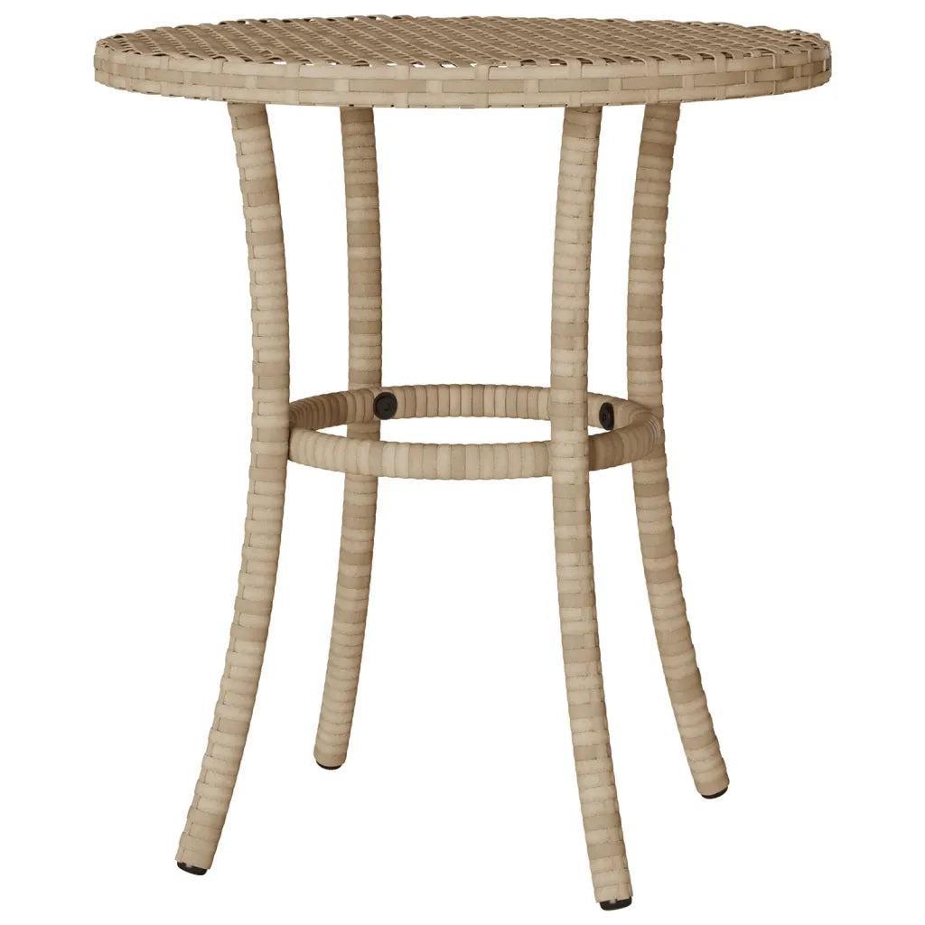 Set da Bistr¨° 3 pz | Set Salotto da Giardino con Cuscini Beige in Polyrattan