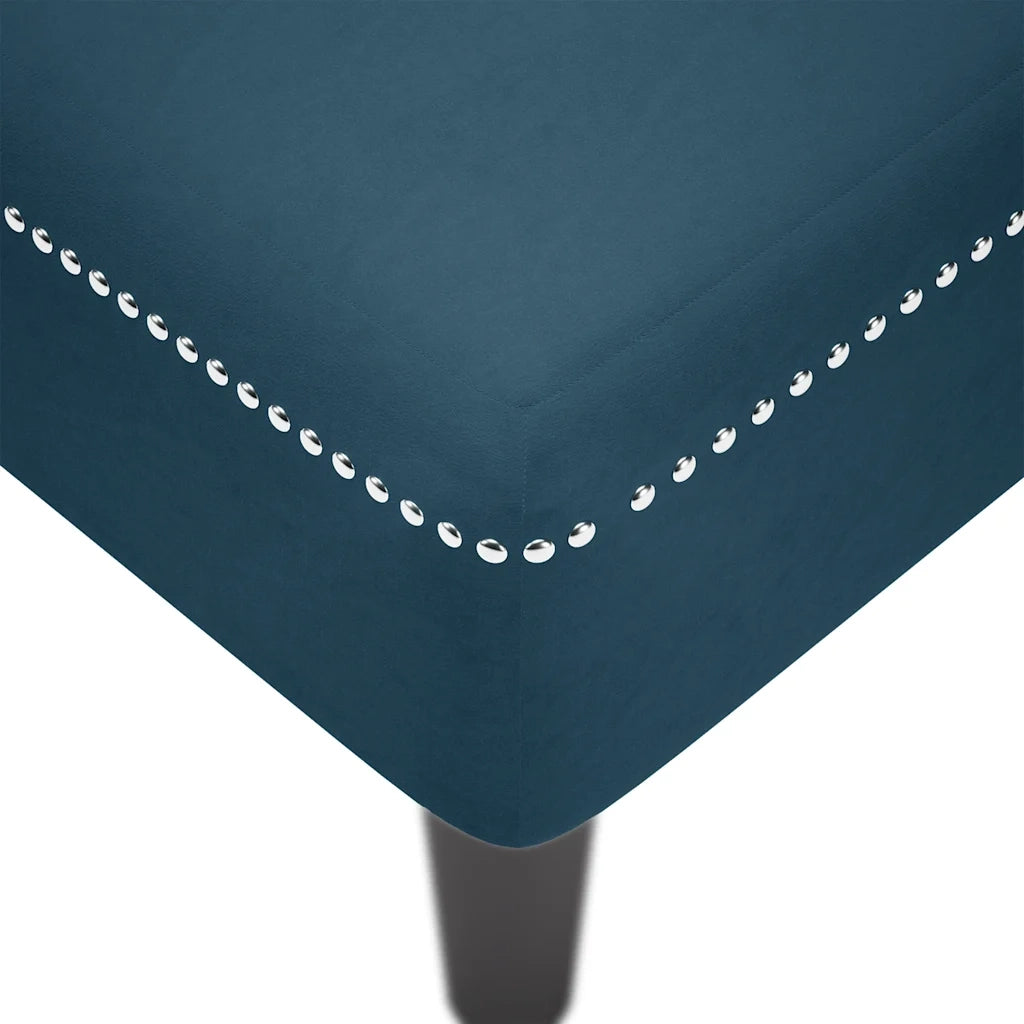 Sdraio con Cuscino e Bracciolo Destro in Velluto Blu 4009771