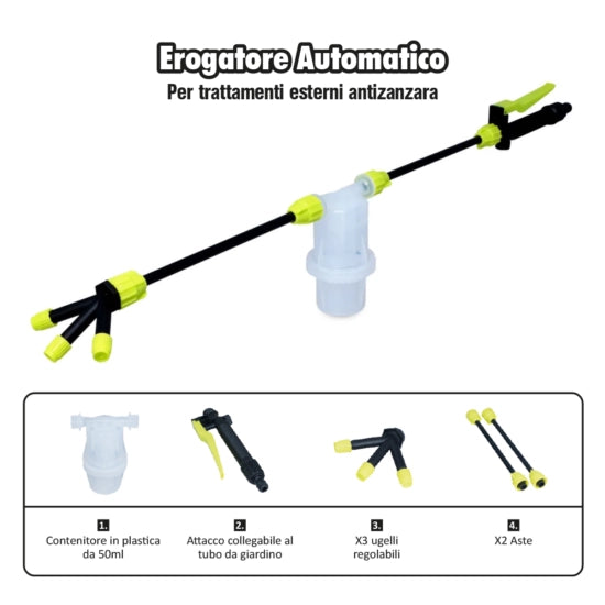 Kit spruzzatore automatico erogatore con mini serbatoio