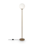 Lampada da terra ottone sfera bianca Ring Maytoni E27