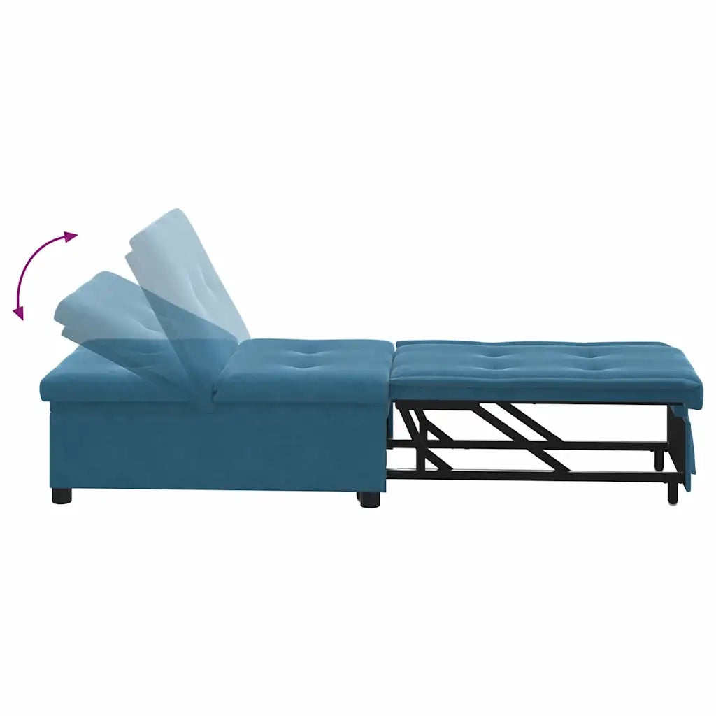 Divano Letto-Sofa Letto-Daybed Blu 194 x 67 x 82 cm Velluto