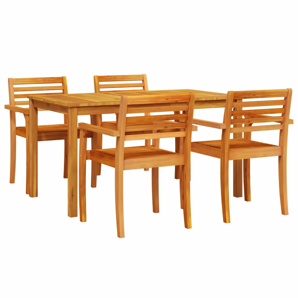 Set da Pranzo per Giardino 5 pcs Marrone