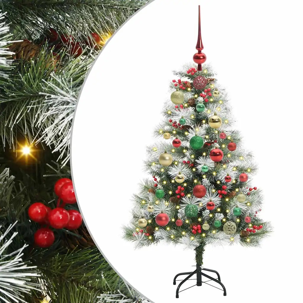 Albero di Natale artificiale Verde e bianco 120 cm 3395169