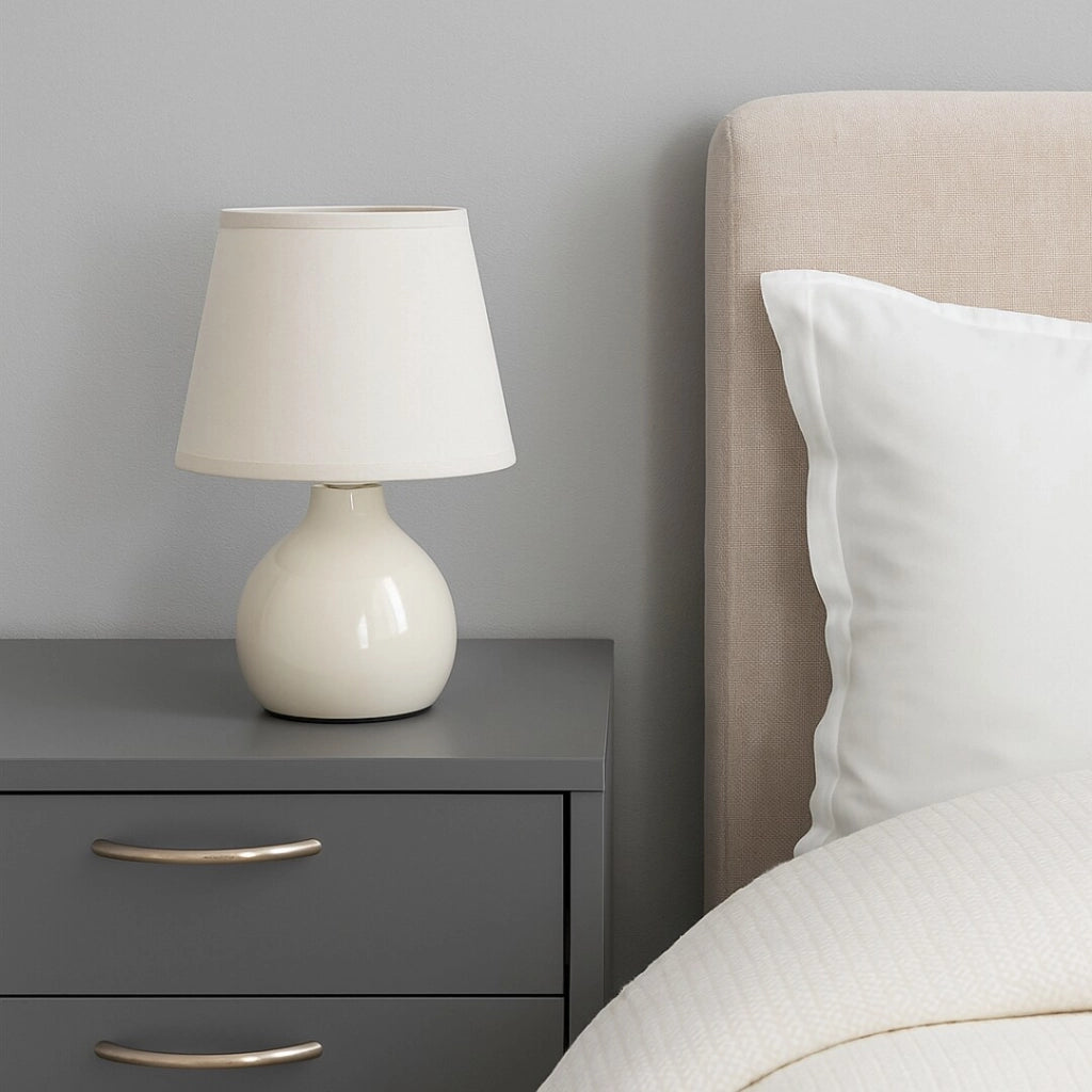 Lampada da tavolo Ingrid beige ceramica E14 Rabalux
