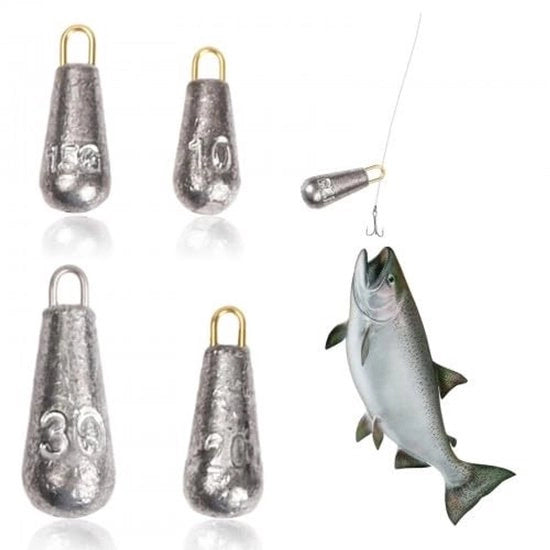 Accessori per pesca - Lood per pesca - 20 pezzi - Lood per pesca per acqua dolce - Accessori per pesca - Pesca con peso variabile - Materiale di alta qualità