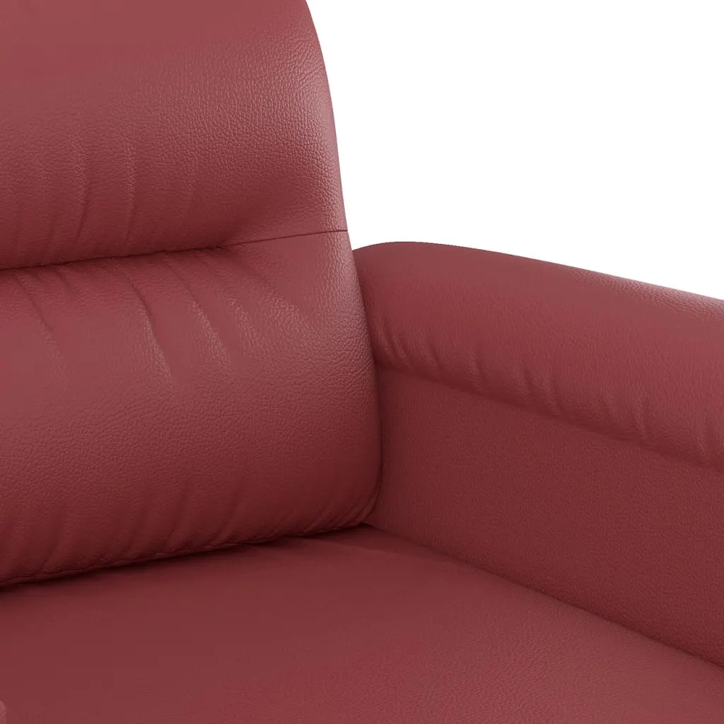 Divano a 2 Posti-Sofa 2 Posti Rosso Vino 120 cm in Similpelle 666482